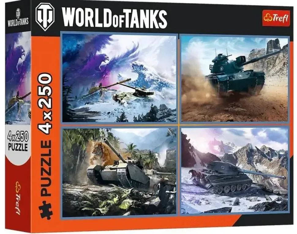 Puzzle 4x250 A Grande Batalha de Tanques