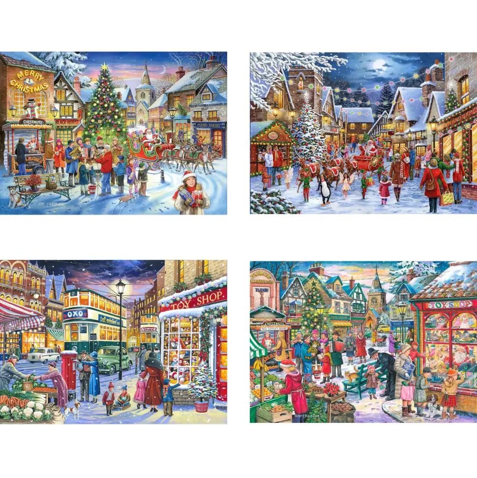 Puzzle 4x500 Compras de Natal