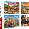Puzzle 4x1000 Premium Plus: Cidades Pintadas + Capibaras